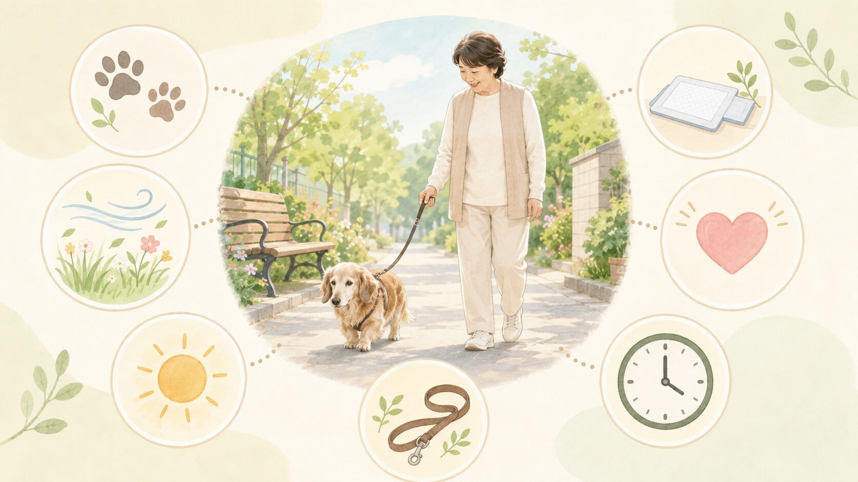 老犬にも散歩や外の刺激が大切な理由をまとめた図解