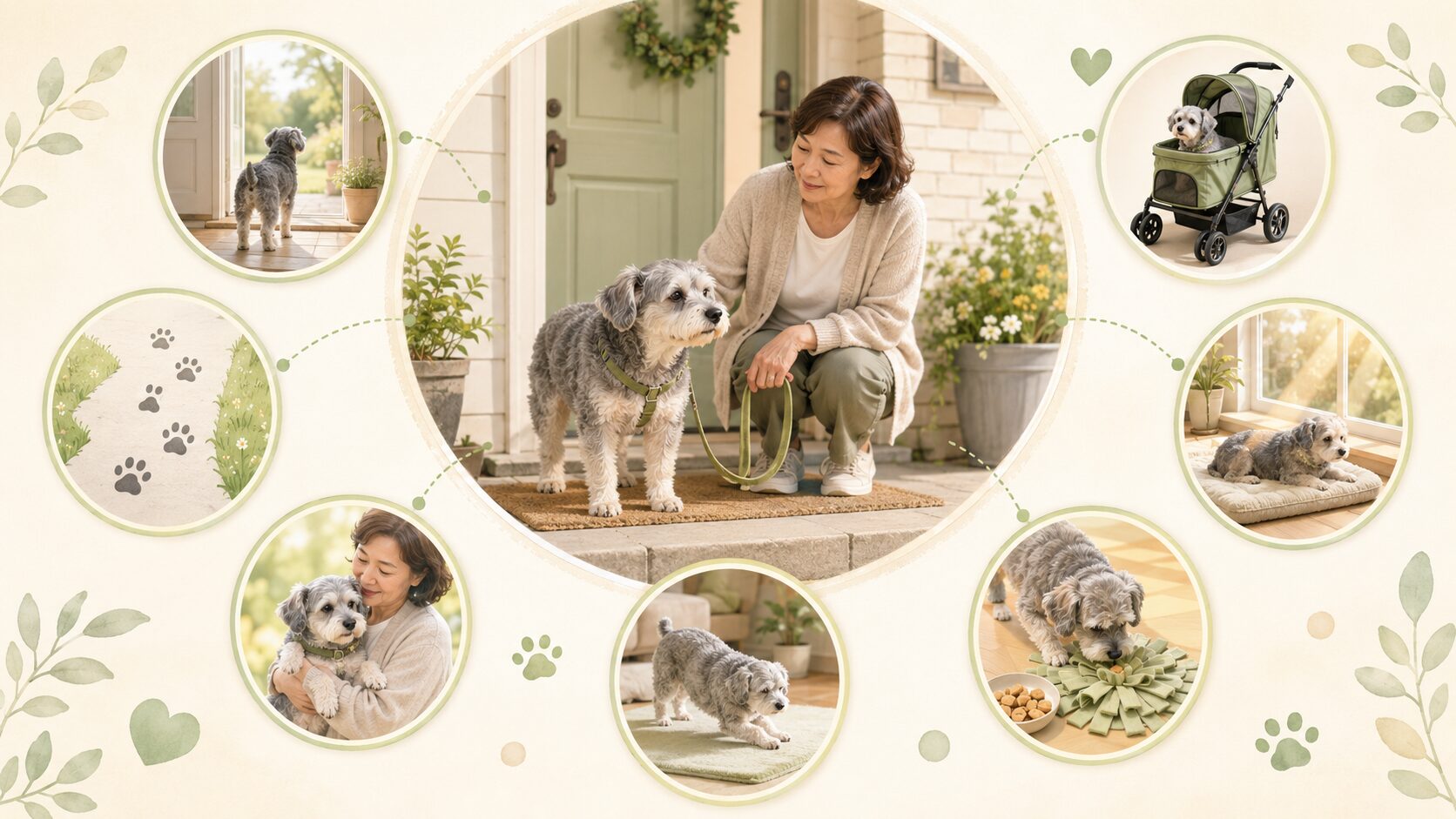 老犬が散歩を嫌がる日や歩かない日の対応をまとめた図解