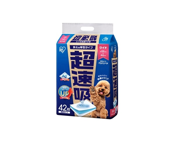 アイリスオーヤマ 厚型・超速吸ペットシーツ ワイドの商品パッケージ